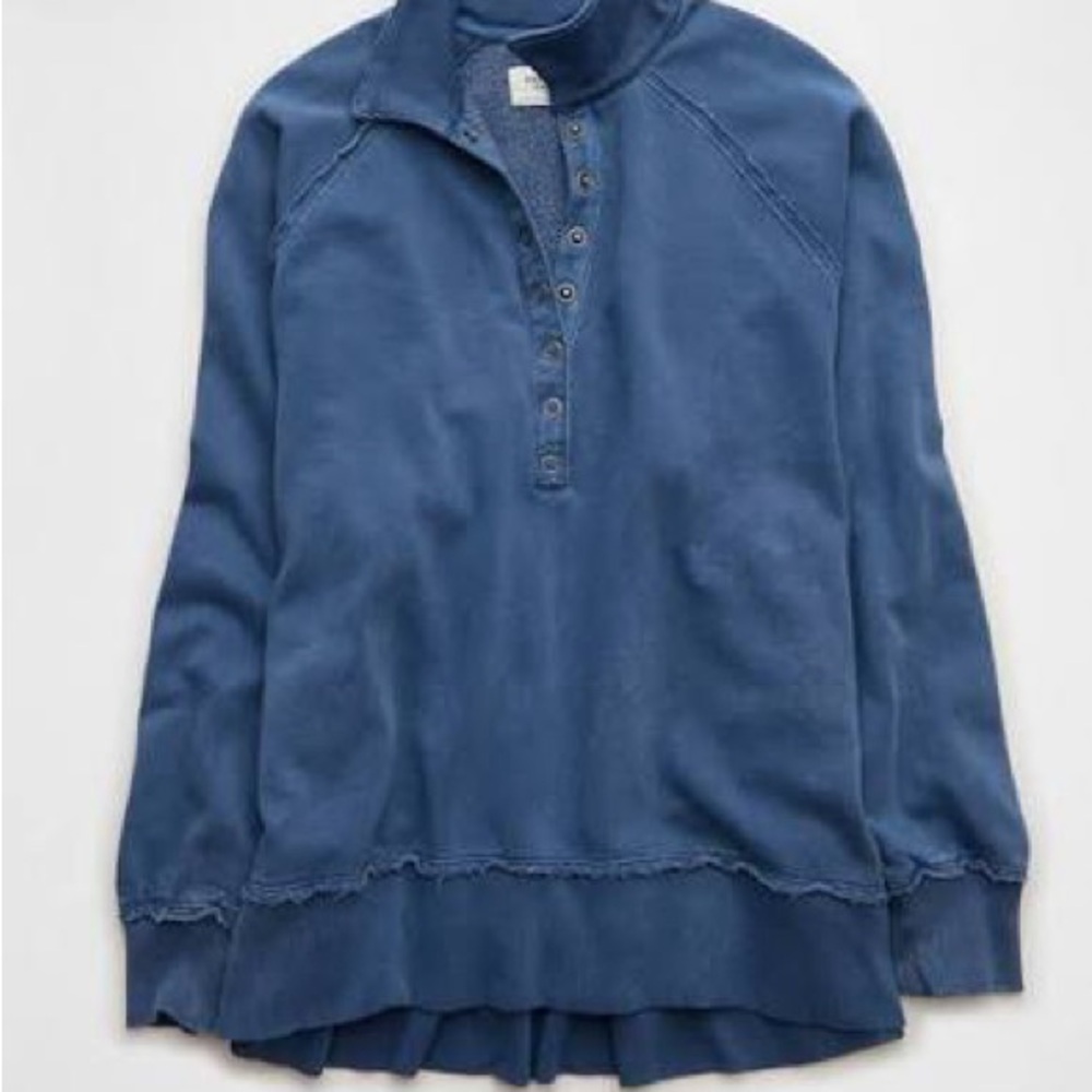 American Eagle AE Big Hug Henley Sweatshirt